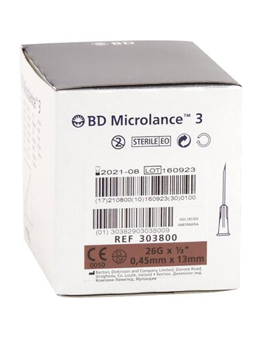 AGHI IPODERMICI BD Microlance ™ 26G MARRONE (0,45×13mm)
