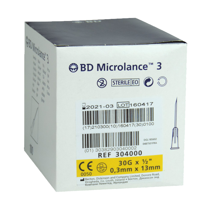 AGHI IPODERMICI BD Microlance ™ 30G GIALLO (0,29×13mm)