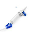 Deflussore  monouso sterile latex/dehp free 2 vie con regolatore di flusso