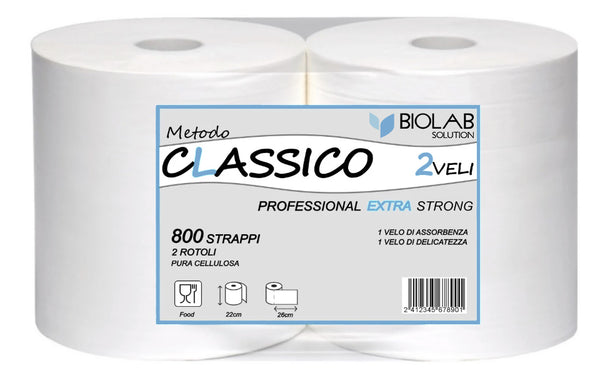 Bobina Carta Industriale Alimentare – 1,50 Kg – 800 strappi PURA CELLULOSA