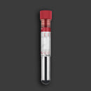 PROVETTA STERILE CILINDRICA 10 ml IN POLISTIROLO CON TAPPO ROSSO + ETICHETTA